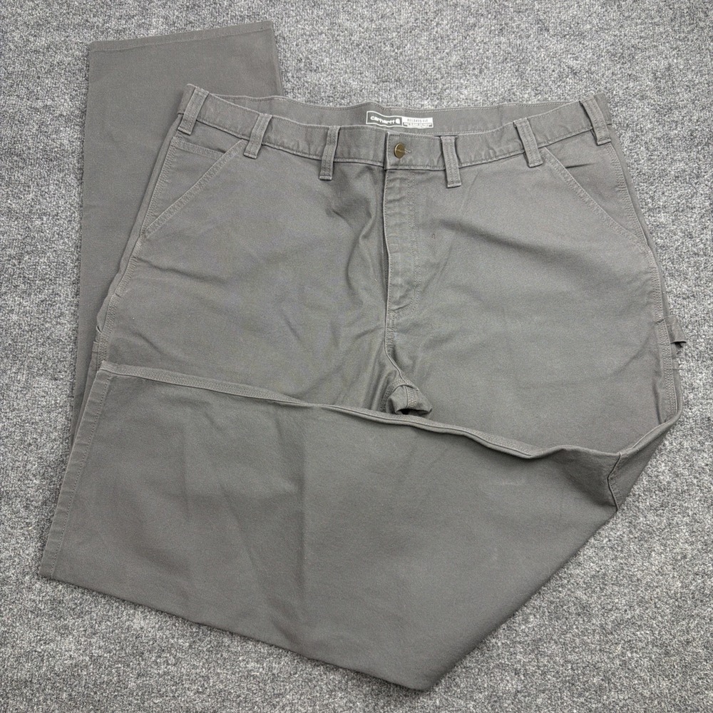 Carhartt 103279 GVL Men's Size 44x32 Straight Leg Carpenter Gray Relaxed Pants